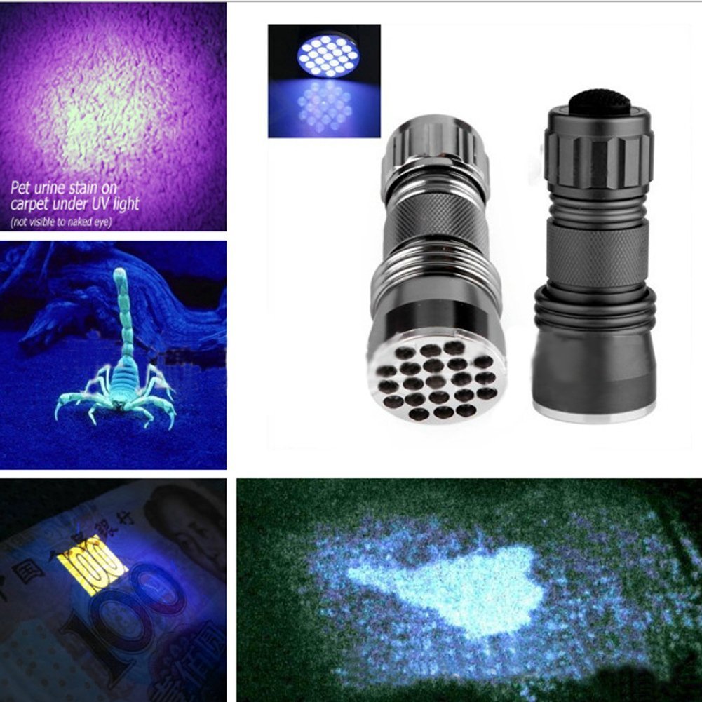 Vakind® 21 LED BlackLight Ultra Violet UV Flashlight Torch Lamp 390-395nm